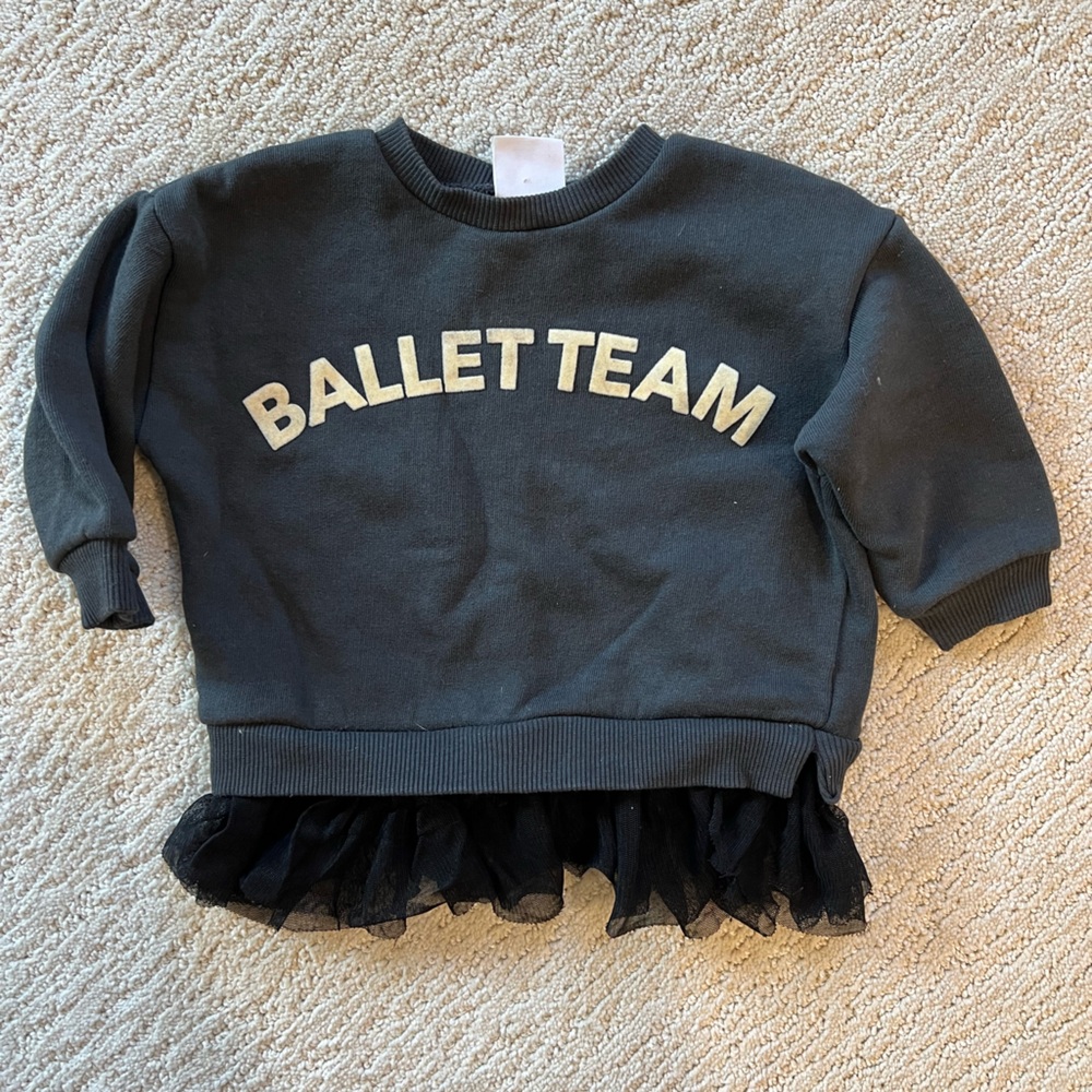 Zara Ballet Team Tutu Sweatshirt